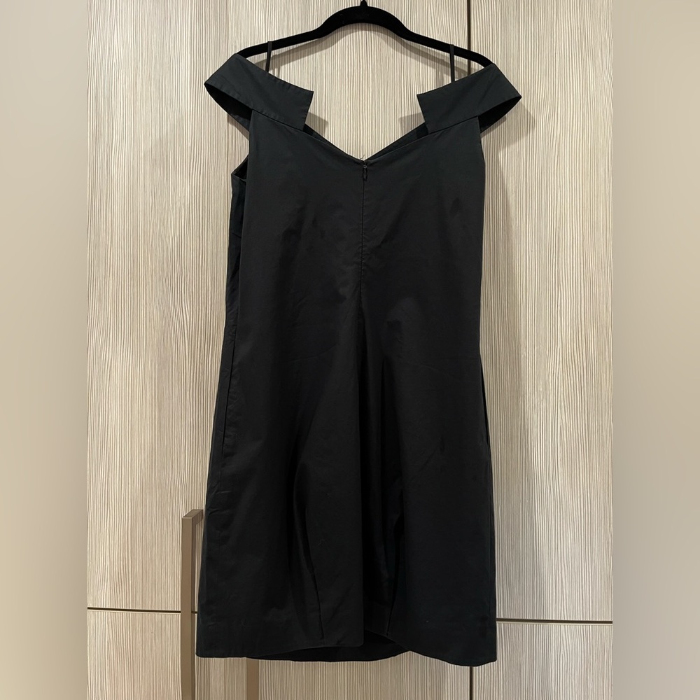 Magashoni Collection Cotton Off-Shoulder Balloon Dress – Black – Size M (8–10) - Picture 2 of 12